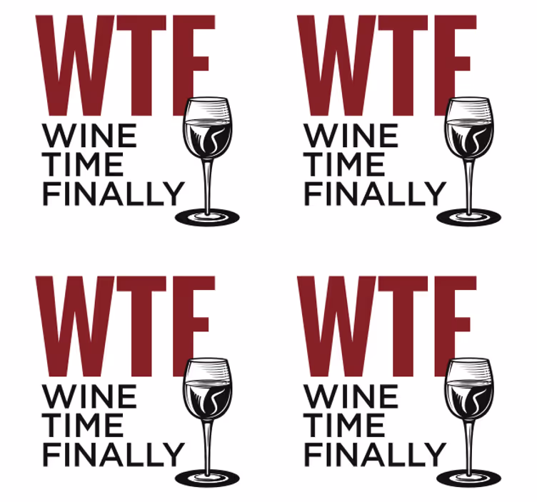 Portavasos con frases hora del vino - TenVinilo