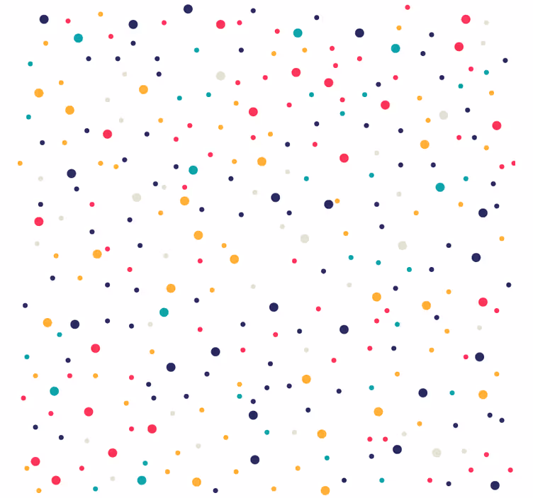 Portavasos patrón de puntos coloridos - TenVinilo