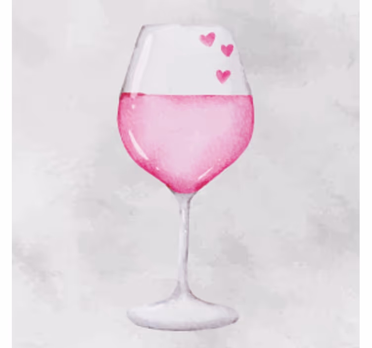 Portavasos personalizable cristal adornado con corazón - TenVinilo
