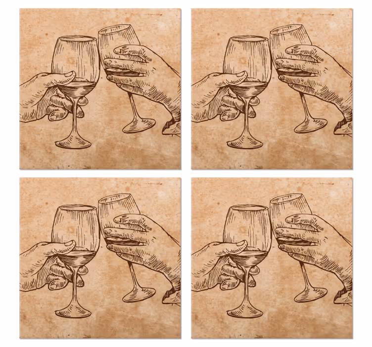 Portavasos cerveza dibujos a mano de cheers - TenVinilo