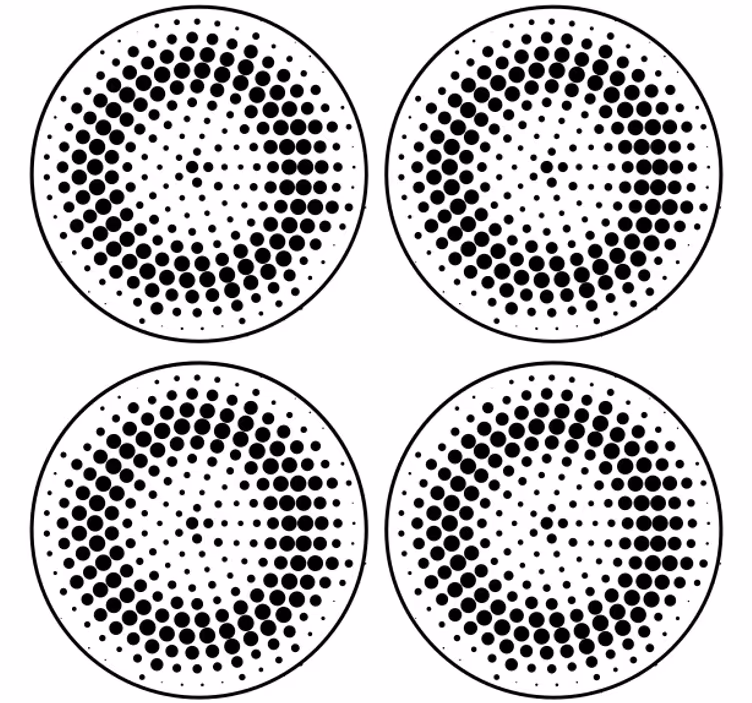 Portavasos con patrón de puntos - TenVinilo