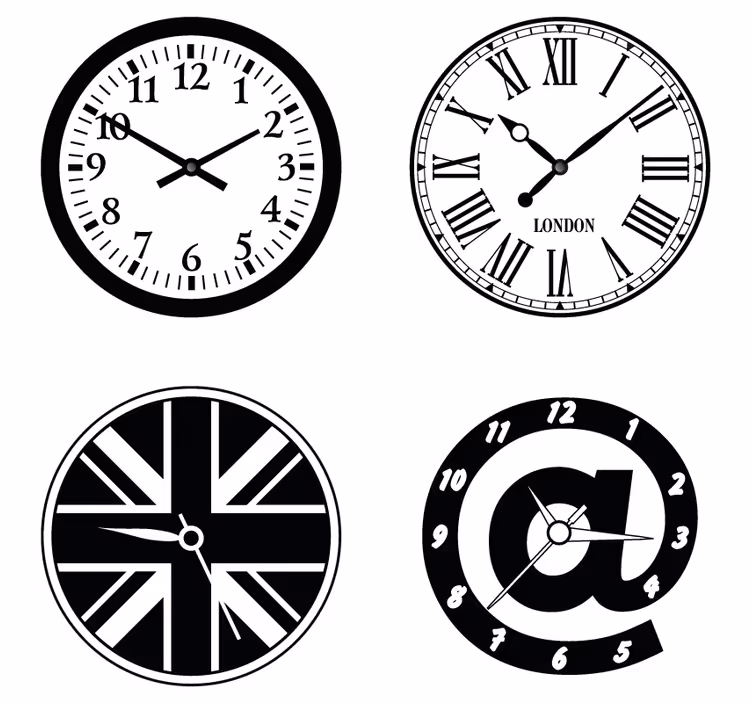 Portavasos frikis elementos de diseño de reloj - TenVinilo