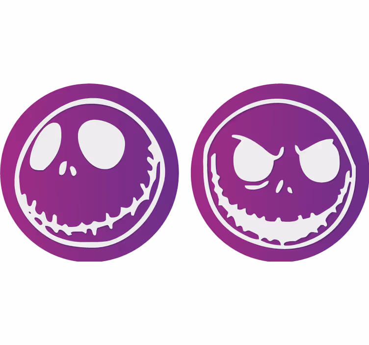 Portavasos halloween personajes con calavera - TenVinilo