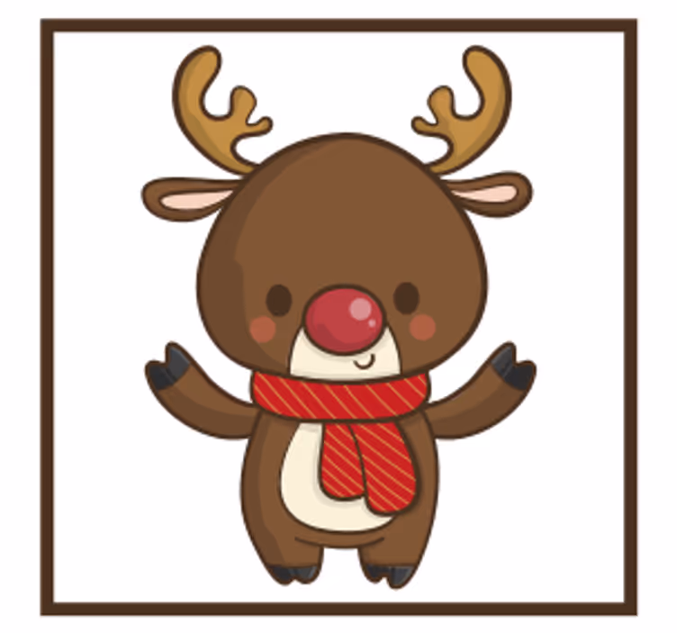 Posavasos navideño Lindo reno - TenVinilo