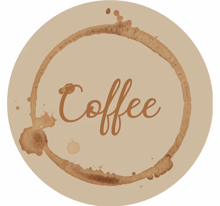 Posavasos moderno Rastro de café - TenVinilo