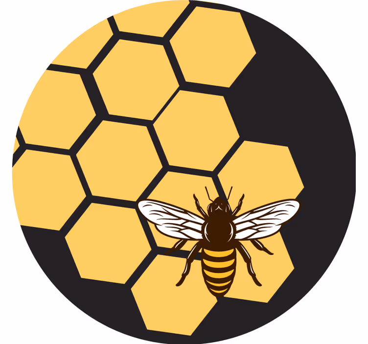 Abeja y colmena más posavasos - TenVinilo