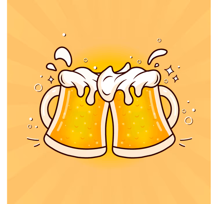 Posavasos cerveza Aplausos con vasos de cerveza - TenVinilo