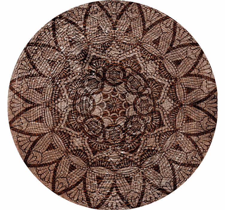 Posavasos moderno Madera como mandala - TenVinilo