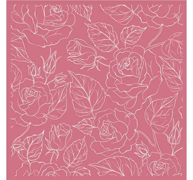 Portavasos con patrones florales estilizados - TenVinilo