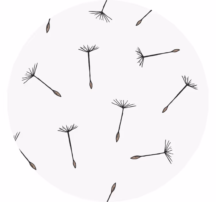 Posavasos moderno Dientes de león minimalistas - TenVinilo