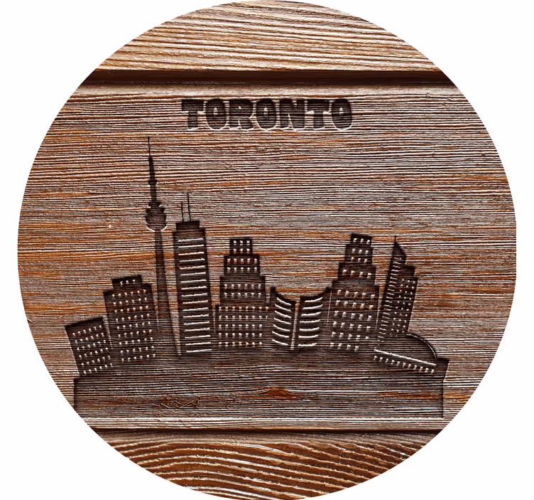 Portavasos vintage silueta del horizonte de toronto - TenVinilo