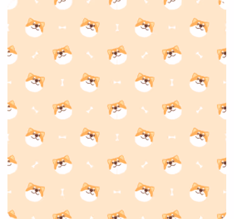 Posavasos moderno Dibujos animados de cara de perro lindo - TenVinilo