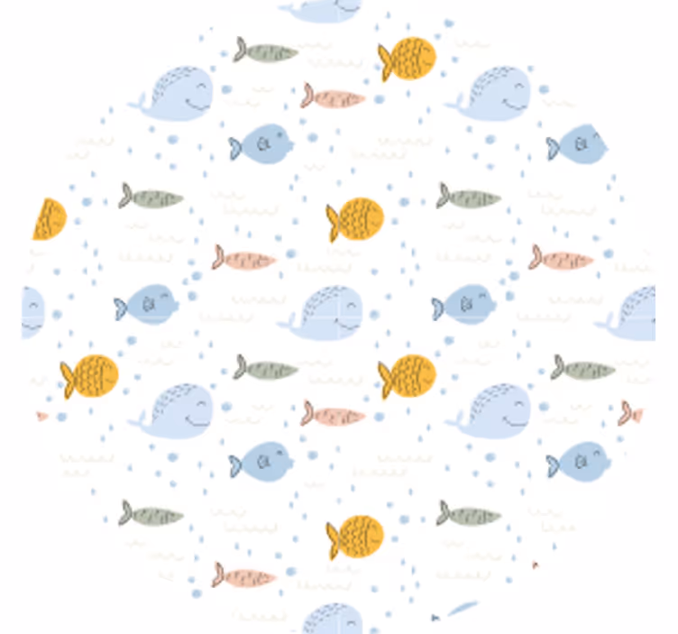 Portavasos frikis patrón de peces coloridos - TenVinilo