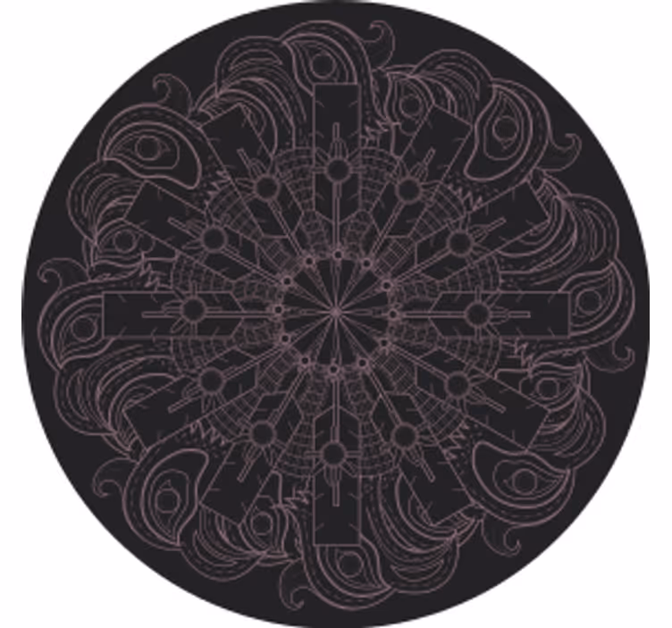 Portavasos patrón mandala intrincado - TenVinilo