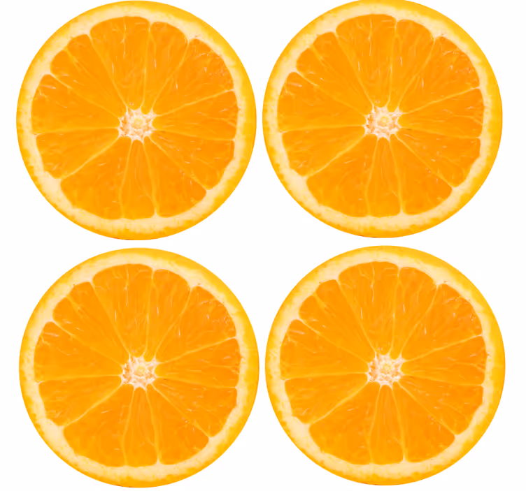 Portavasos moderno rodajas de frutas cítricas - TenVinilo