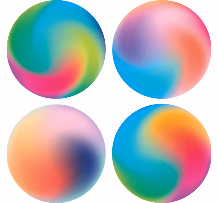 Portavasos con patrones coloridos en espiral - TenVinilo