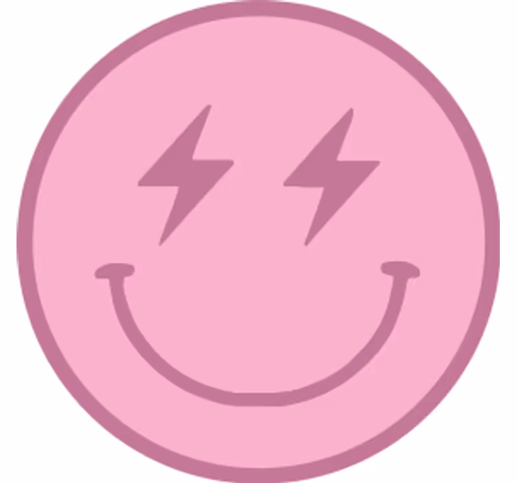 Portavasos frikis emblema sonriente rosa juguetón - TenVinilo