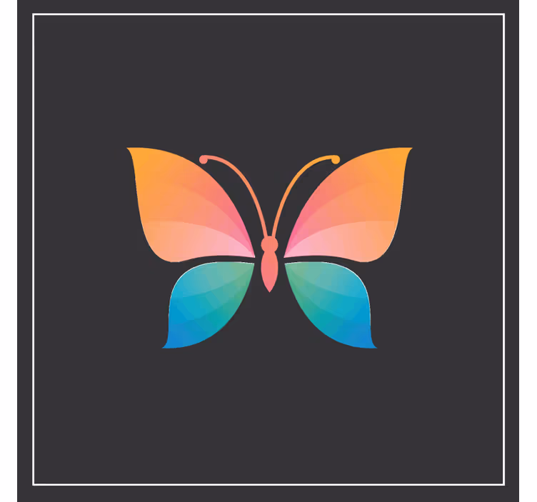 Portavasos frikis símbolo de mariposa colorida - TenVinilo