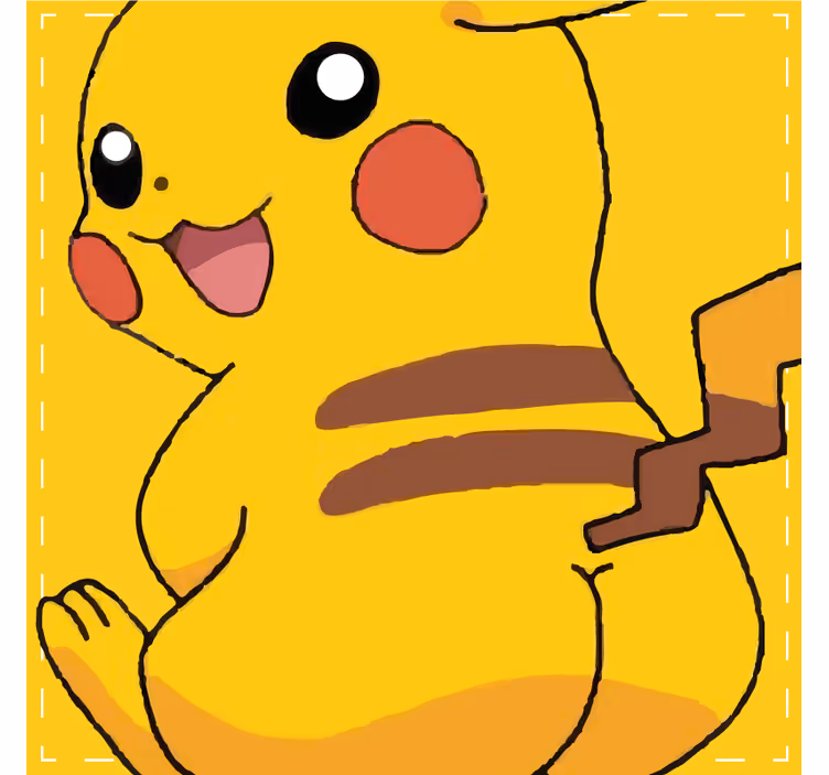 Posavasos frikis Cola amarilla de pokemon - TenVinilo