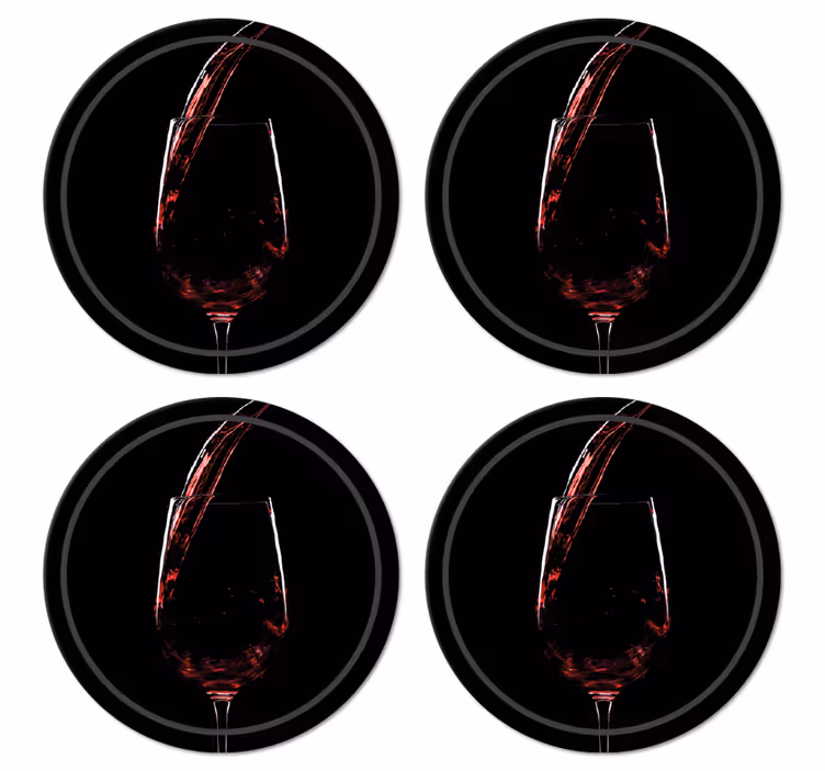Posavasos vintage Copa de vino tinto - TenVinilo