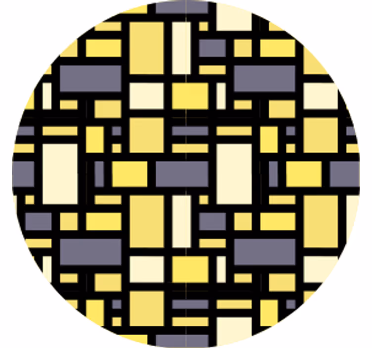 Portavasos patrón geométrico amarillo y gris - TenVinilo