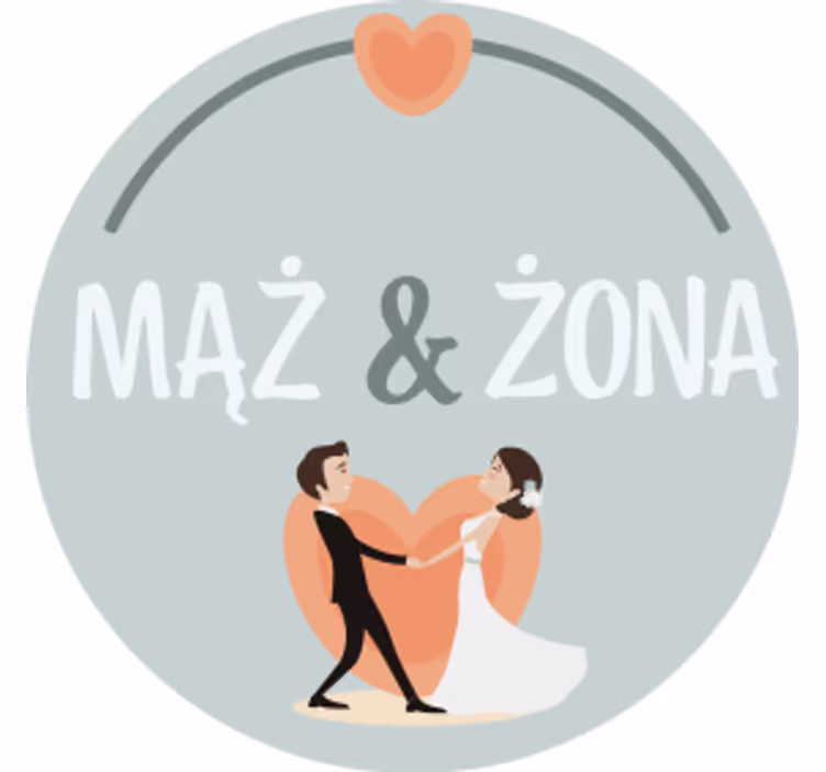 Portavasos boda pareja novia novio corazón - TenVinilo