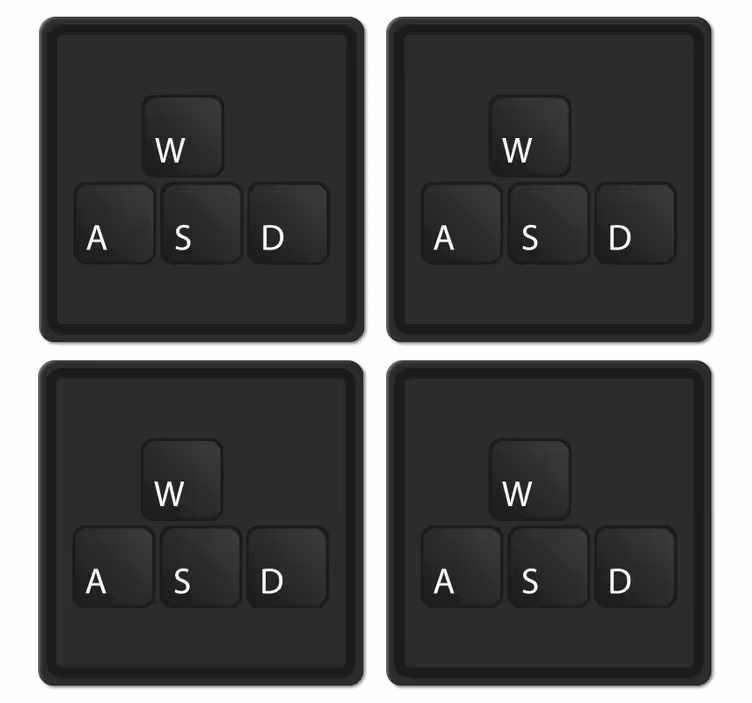 Posavasos frikis Botones del teclado monocolor - TenVinilo