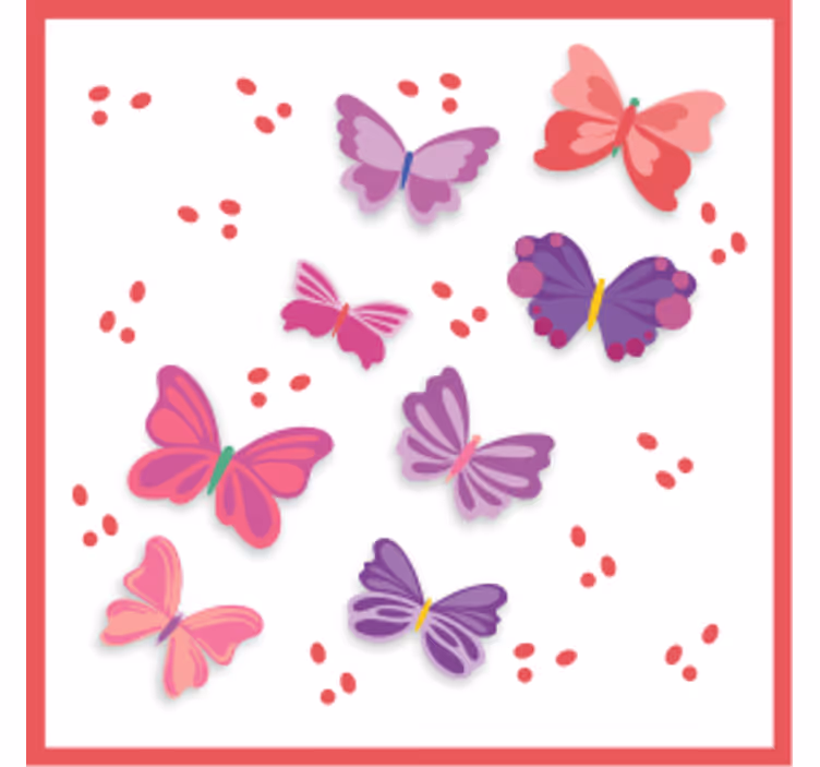 Portavasos frikis ilustraciones de mariposas alegres - TenVinilo