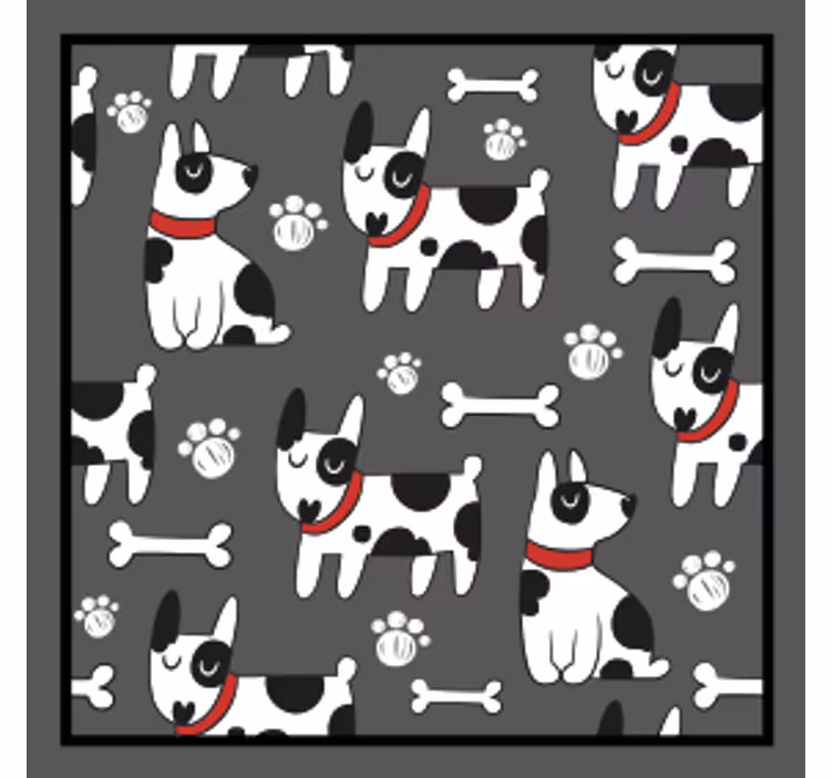 Portavasos moderno patrón de perros juguetones - TenVinilo