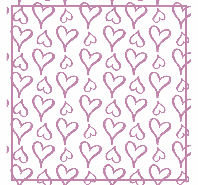 Portavasos moderno estampado con corazones - TenVinilo