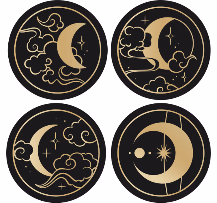 Portavasos frikis patrones celestiales de luna - TenVinilo