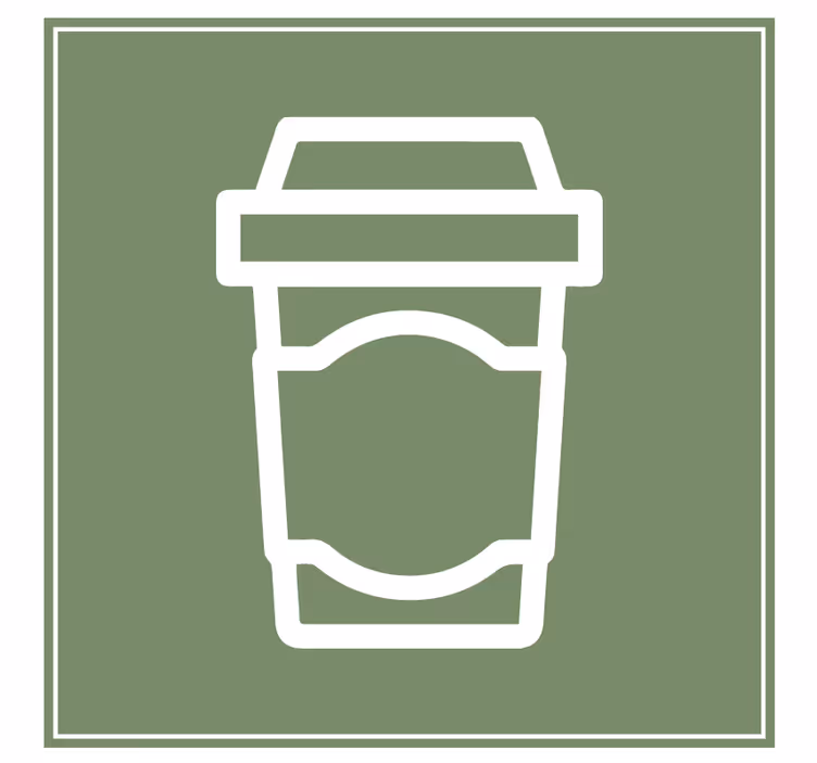 Portavasos moderno ilustración de taza de café - TenVinilo