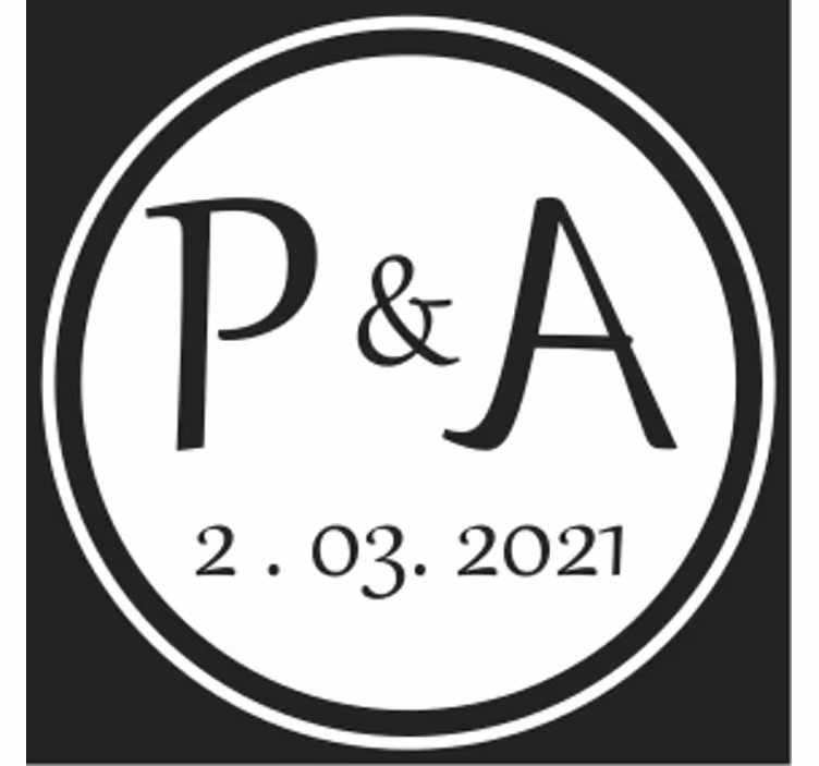 Portavasos personalizable con iniciales monogramadas - TenVinilo