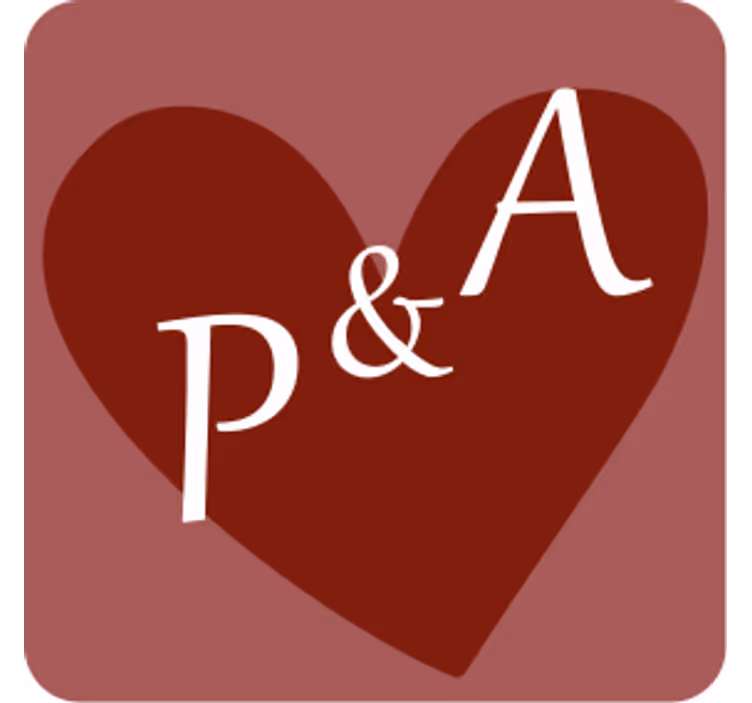 Portavasos boda motivo de corazón personalizado - TenVinilo