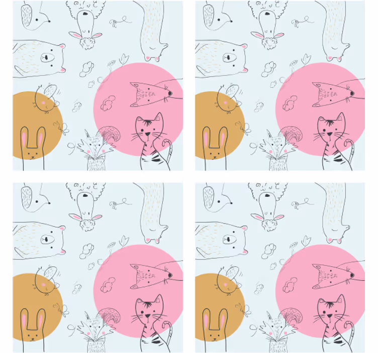 Portavasos frikis ilustraciones de animales divertidos - TenVinilo