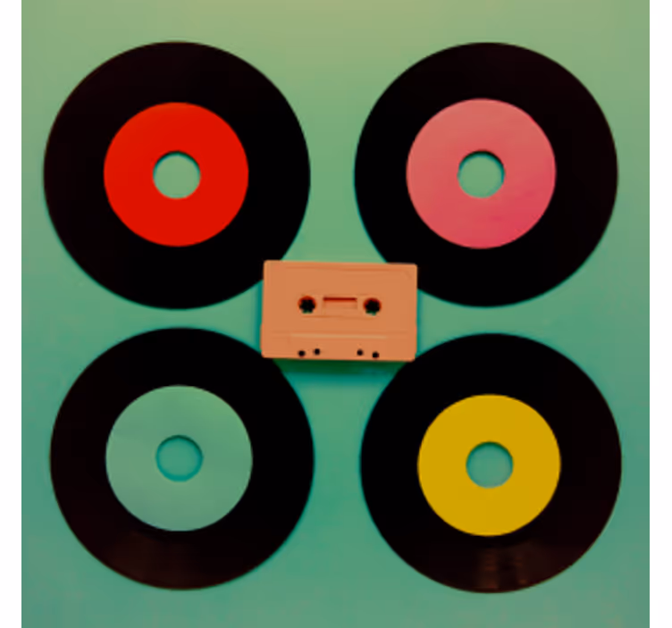 Portavasos frikis set de discos de vinilo retro - TenVinilo