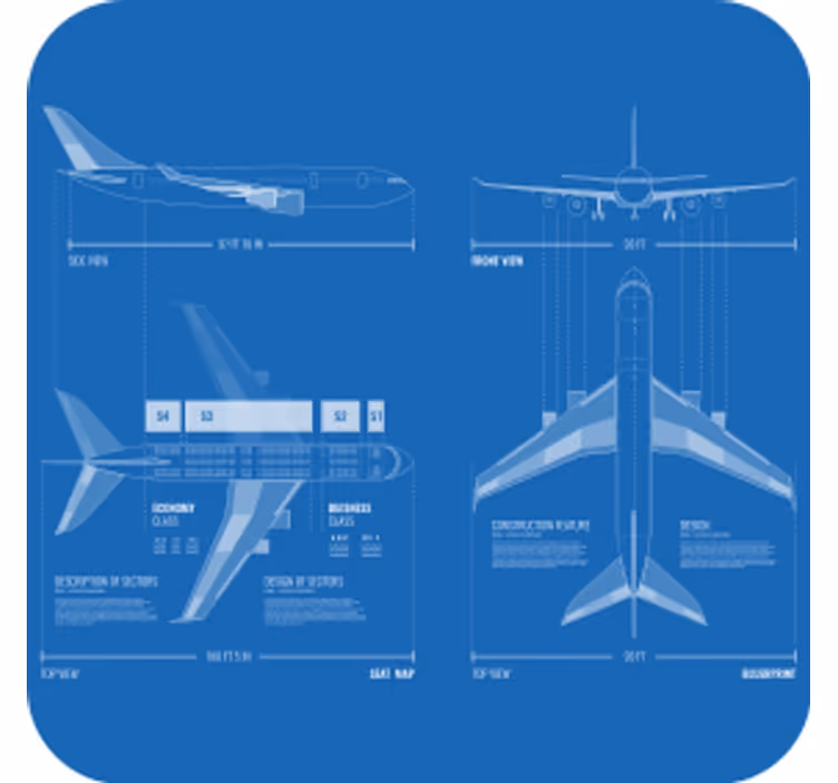 Portavasos frikis diseño de plano de avión - TenVinilo