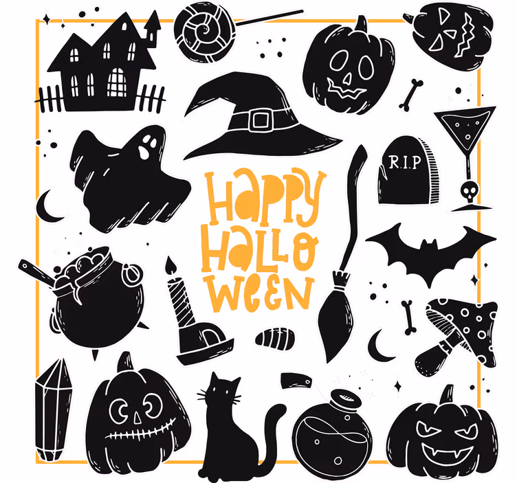 Portavasos halloween ilustraciones terroríficas - TenVinilo