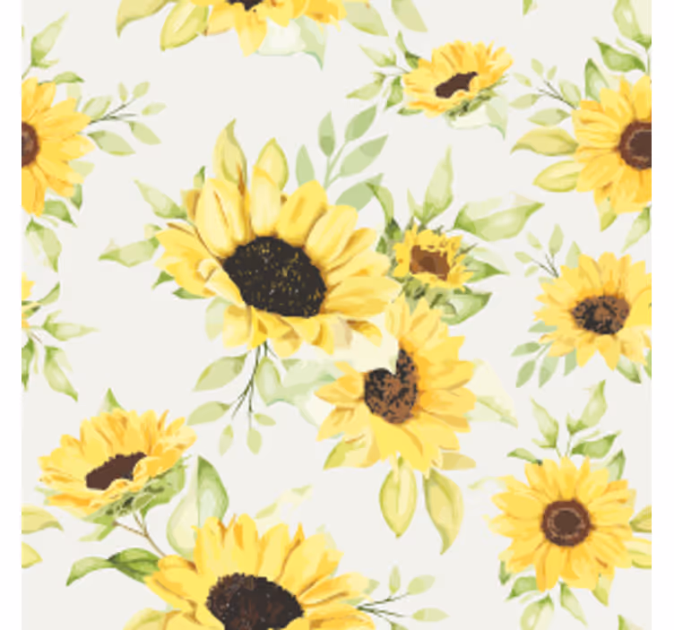 Portavasos frikis motivo floral de girasol - TenVinilo