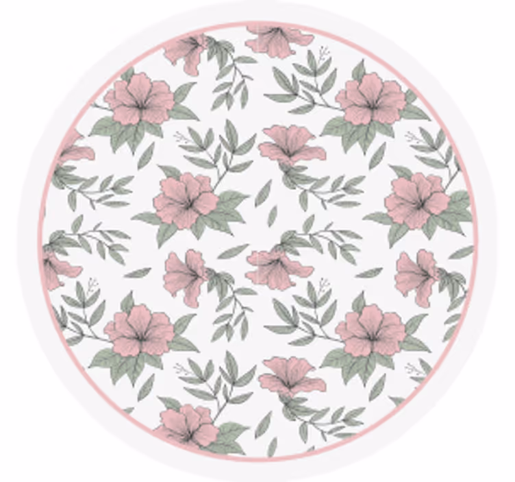 Portavasos estampado floral redondo - TenVinilo