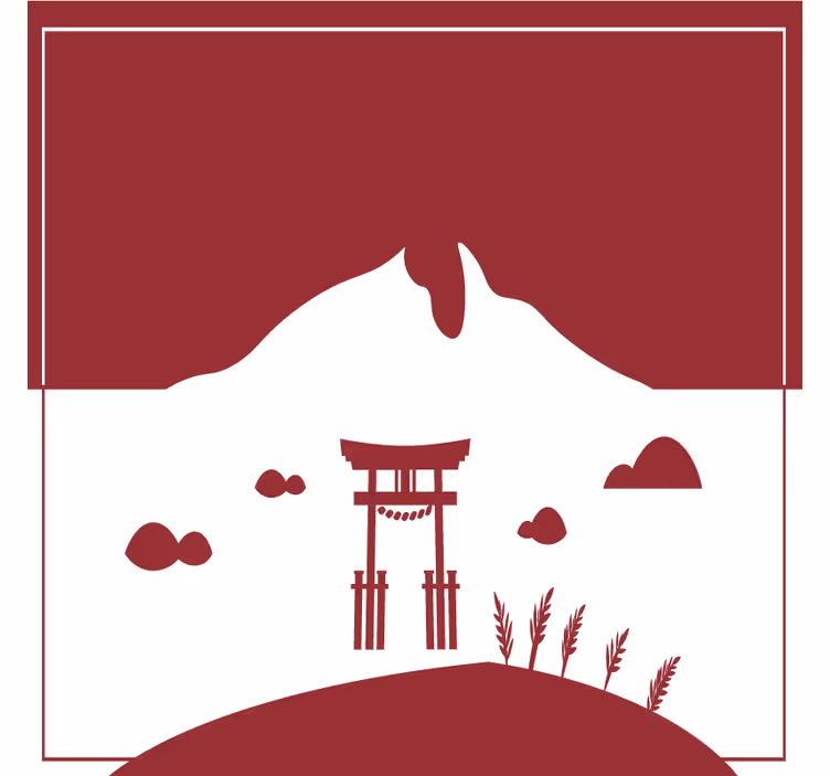 Portavasos frikis puerta torii de montaña - TenVinilo