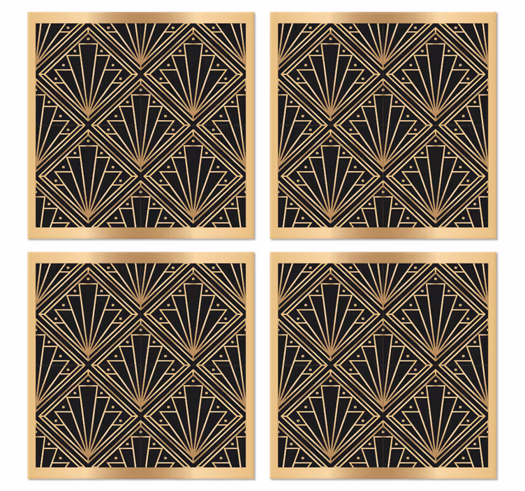 Posavasos moderno Patrón romboidal "art deco" - TenVinilo