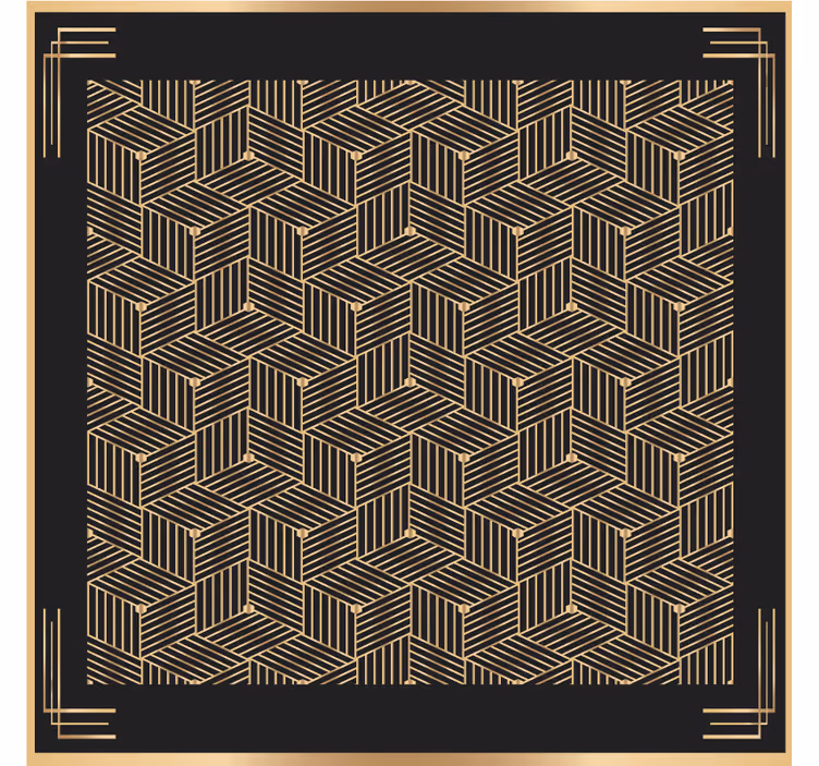 Portavasos motivo de hojas geométricas - TenVinilo