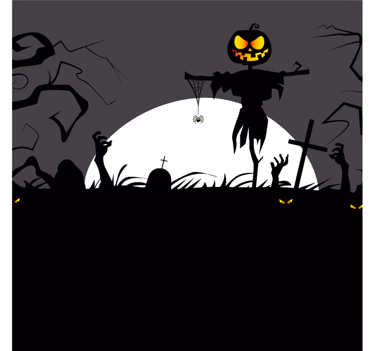 Portavasos halloween espantapájaros con calabaza - TenVinilo