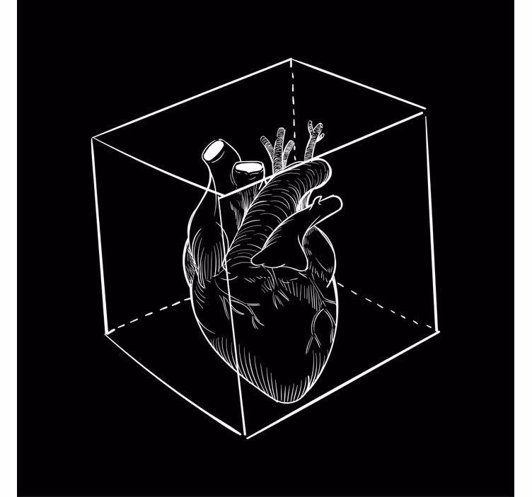 Portavasos frikis corazón en cubo 3d - TenVinilo