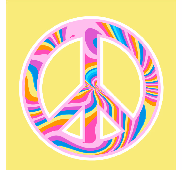 Portavasos frikis emblema de paz vibrante - TenVinilo