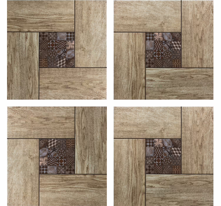 Portavasos azulejo diseño textura madera - TenVinilo