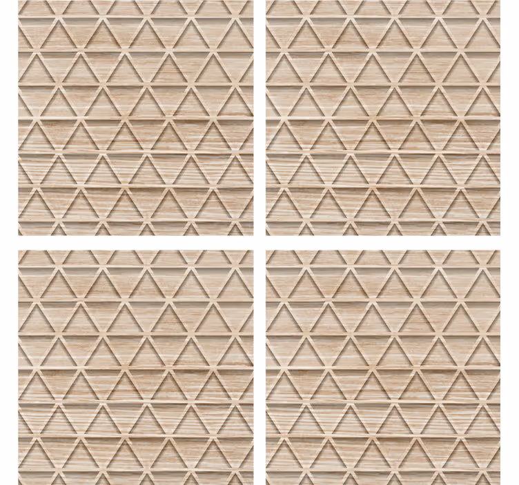 Posavasos textura Efecto madera triangulo geometrico - TenVinilo
