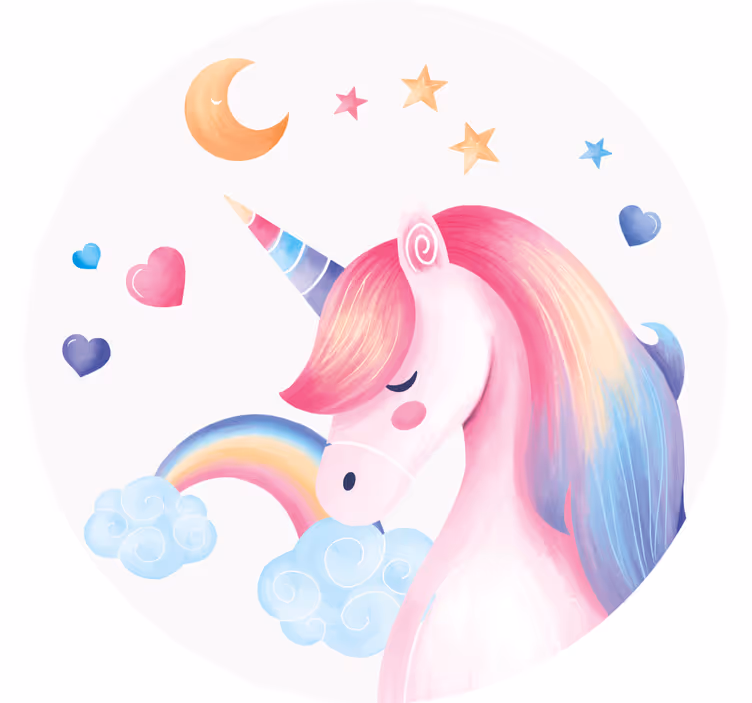 Portavasos frikis ilustración de unicornio caprichoso - TenVinilo