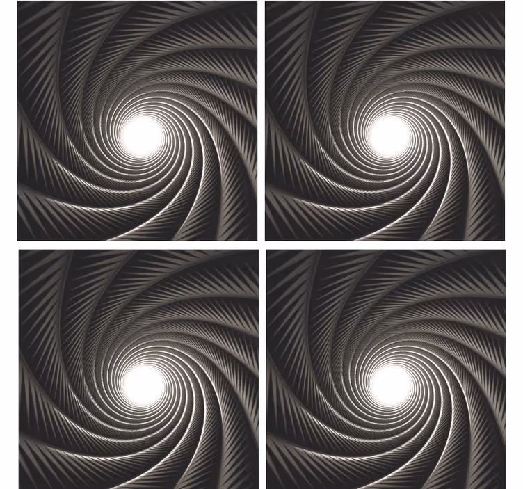 Posavasos moderno Efecto espiral geométrico moderno 3d - TenVinilo